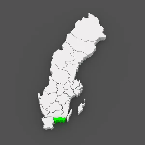 Карта Блекинга. Швеция . — стоковое фото