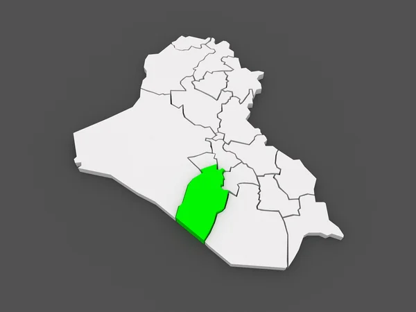 Mapa Nadžafu. Irák — Stock fotografie