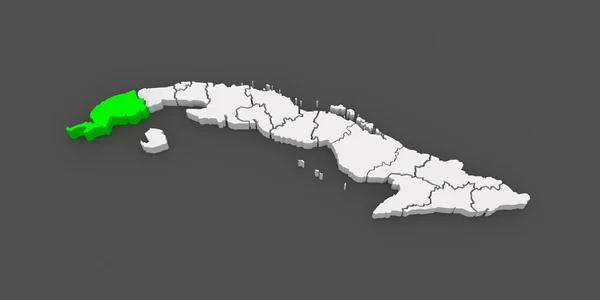 Map of Pinar del Rio. Cuba. — Stock Photo, Image
