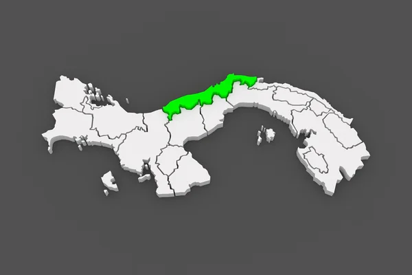 Map of Colon. Panama. — Stock Photo, Image