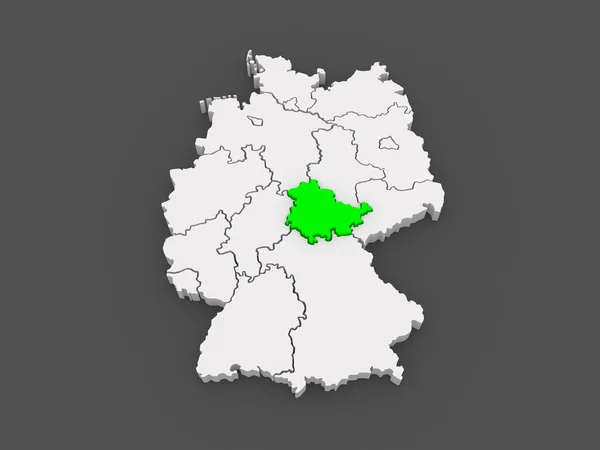 Mapa Durynsko. Německo. — Stock fotografie