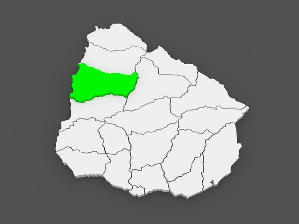 Карта pajsandu. Уруґвай. — стокове фото