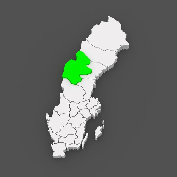 Mapa Jämtland. Szwecja. — Zdjęcie stockowe
