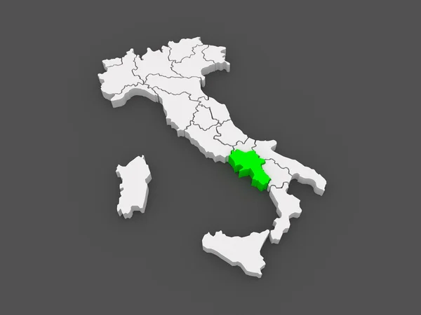 Karta över kampanj. Italien. — Stockfoto