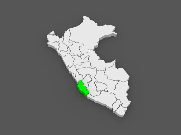 Mapa de Ica. Perú . —  Fotos de Stock