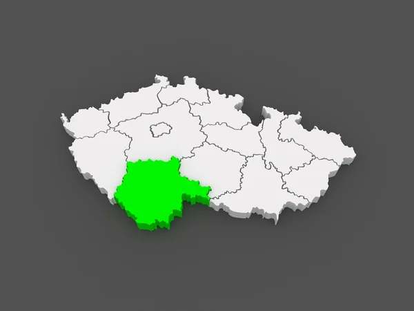 Mapa de Bohemia Meridional. República Checa . —  Fotos de Stock