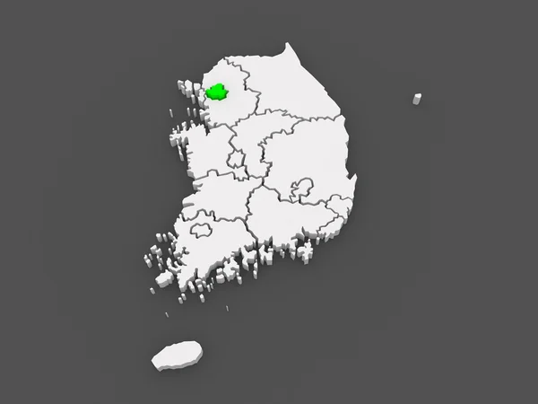Karte von seoul. Südkorea. — Stockfoto