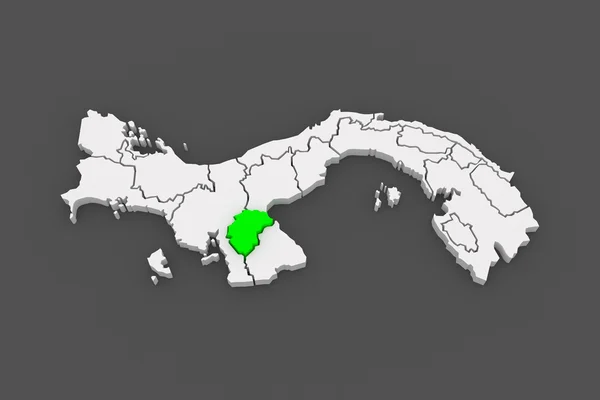 Map of Herrera. Panama. — Stock Photo, Image