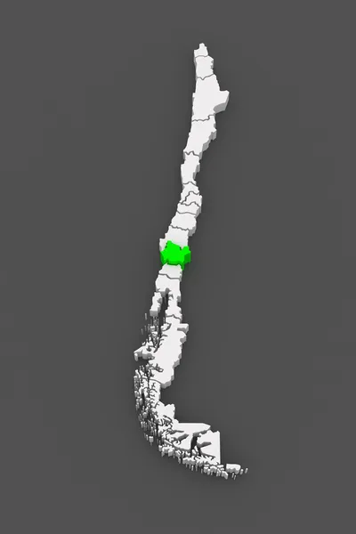 Map of Araucania. Chile. — Stok fotoğraf