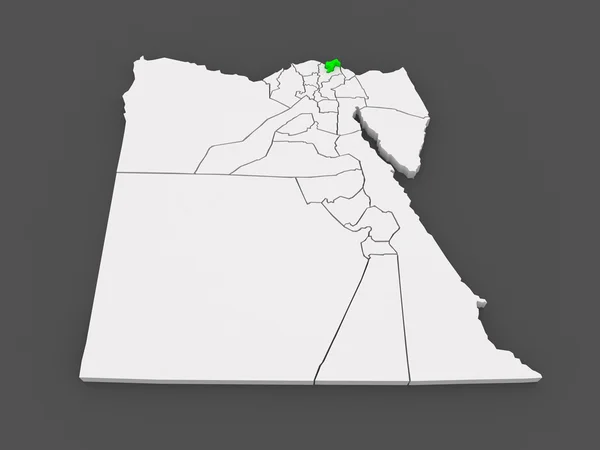 Mapa de Damietta. Egipto . — Fotografia de Stock