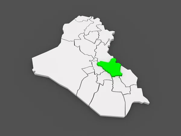 Mapa de Wasit. Irak . —  Fotos de Stock