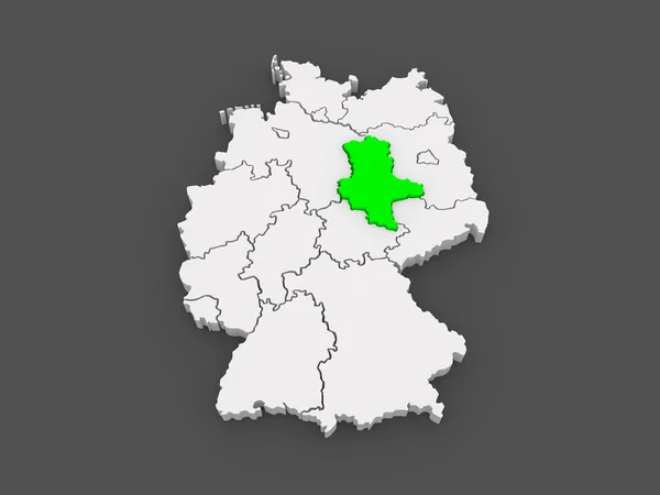 Mapa Saksonii anhalt. Niemcy. — Zdjęcie stockowe