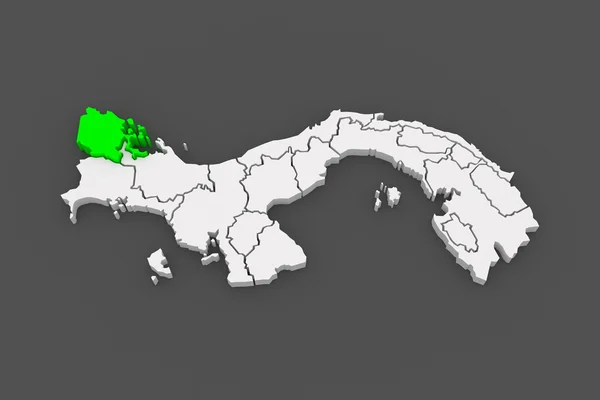 Mapa bocas del toro. Panama. — Zdjęcie stockowe