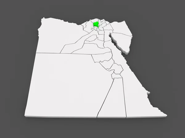 Mapa de Gharbia. Egipto . —  Fotos de Stock