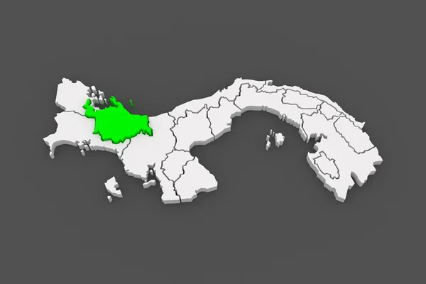 Map of Ngobe Bugle. Panama. — Stock Photo, Image