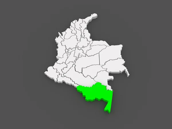 Map of Amazonas. Colombia. — Stock Photo, Image