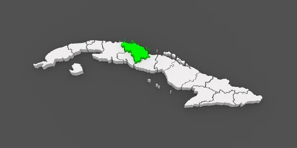 Mapa de Villa Clara. Cuba . — Foto de Stock