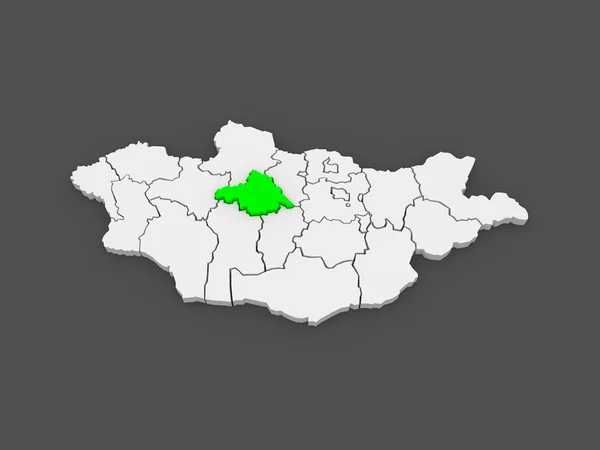 Mapa arhangai. Mongolsko. — Stock fotografie