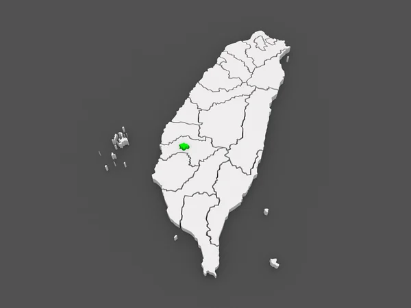Peta Kota Chiayi. Taiwan . — Stok Foto