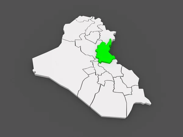 Mapa de Diyala. Irak . — Foto de Stock