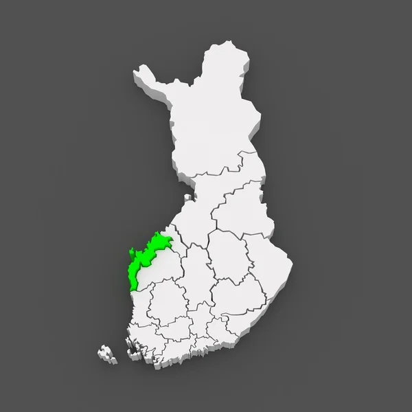 Mapa de Ostrobothnia. Finlândia . — Fotografia de Stock