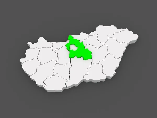 Map of Pest. Hungary. — Stock Photo, Image