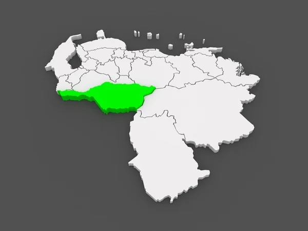 Apure Haritası. Venezuela. — Stok fotoğraf
