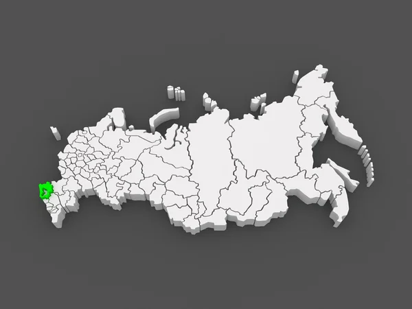 Mapa de la Federación Rusa. Región de Krasnodar . —  Fotos de Stock