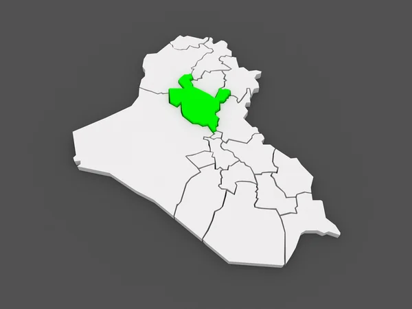 Map of Salah al-Din. Iraq. — Stock Photo, Image