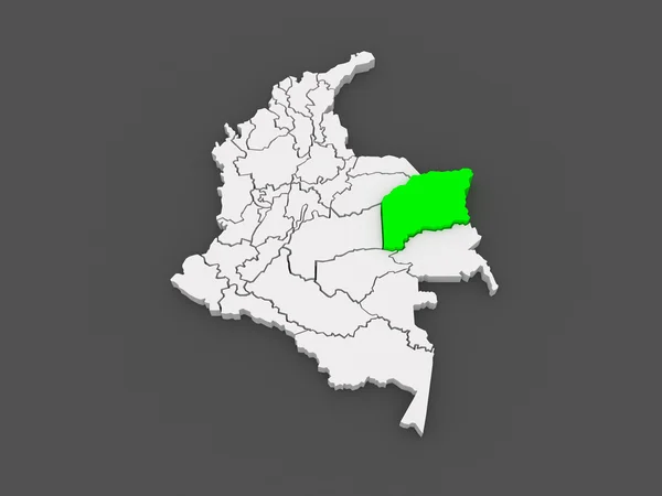 Mapa de Vichada. Colombia . —  Fotos de Stock