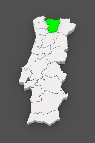 빌라 레알의 지도입니다. 포르투갈. — 스톡 사진