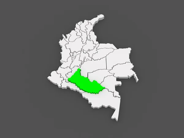卡克塔省的地图。哥伦比亚. — 图库照片