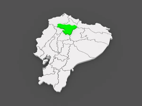 Mapa pichincha. Ekwador. — Zdjęcie stockowe