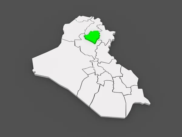 Mapa de Kirkuk. Iraque . — Fotografia de Stock