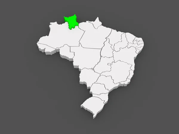 Map of Roraima. Brazil. — Stock Photo, Image