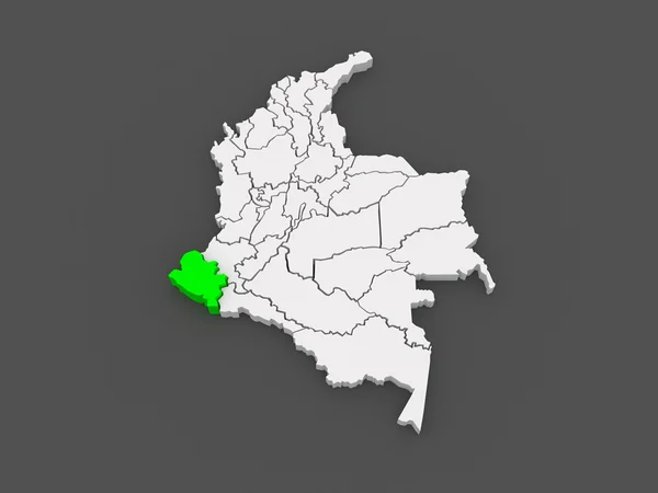 Карта Наріньо. Колумбія. — стокове фото