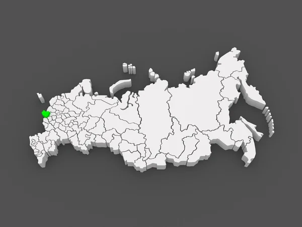 Mapa Ruské federace. Brjanská oblast. — Stock fotografie