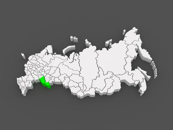 Mapa Federacji Rosyjskiej. regionu Orenburg. — Zdjęcie stockowe