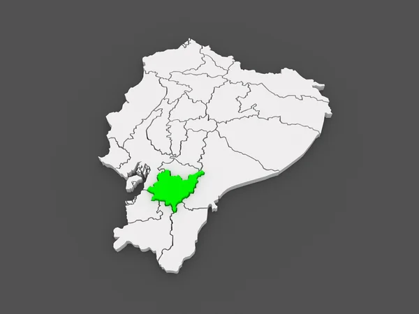 Mapa de Azuay. Equador . — Fotografia de Stock