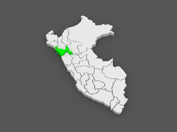 Map of La Libertad. Peru. — Stock Photo, Image