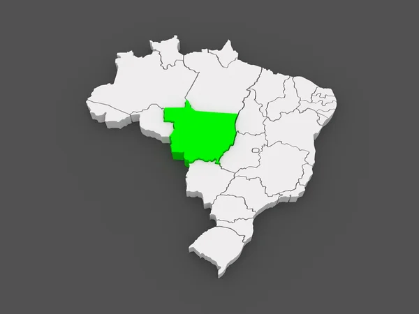 Mapa mato Grosso. Brazílie. — Stock fotografie