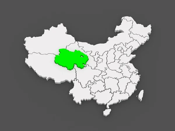 Map of Qinghai. China. — Stock Photo, Image