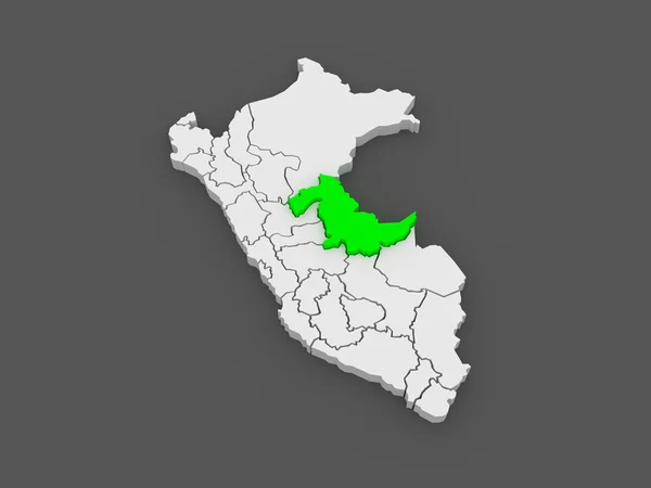 Kaart van ucayali. Peru. — Stockfoto