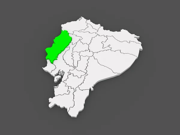 Map of Manabi. Ecuador. — Stock Photo, Image