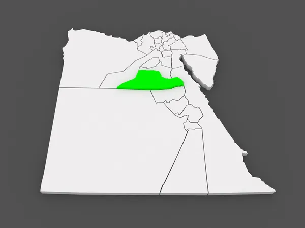 Mappa di Minya. Egitto . — Foto Stock