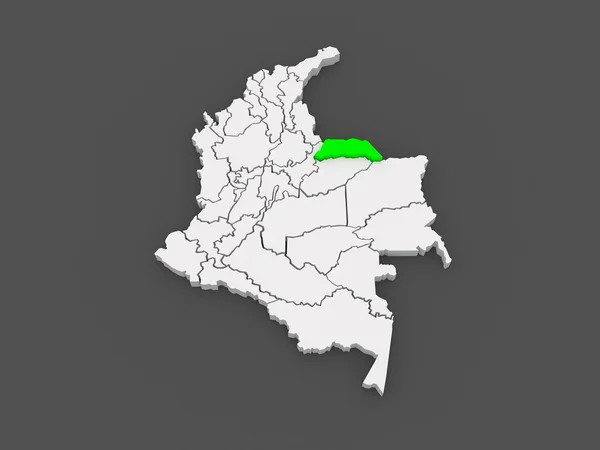 Mapa arauca. Kolumbie. — Stock fotografie