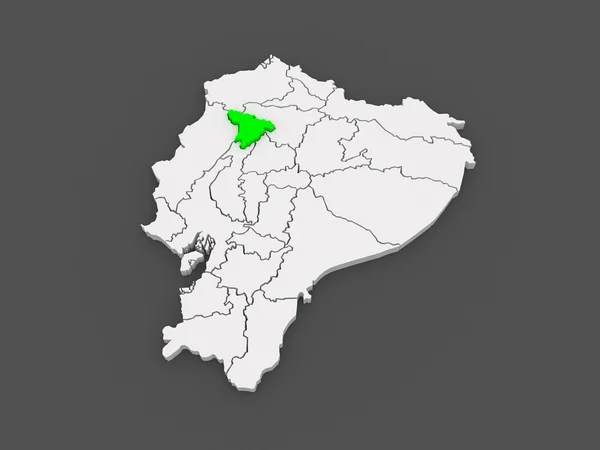 Mapa de Santo Domingo de los Tsachilas. Ecuador . — Foto de Stock