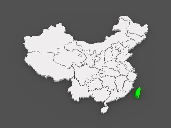 Mapa de Taiwan. China . — Fotografia de Stock