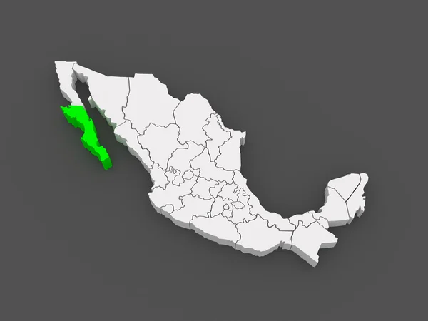 Mapa baja california. Mexiko. — Stock fotografie