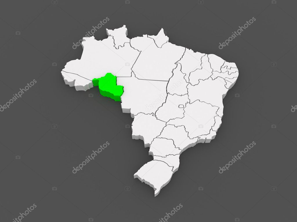 Map of Rondonia. Brazil.